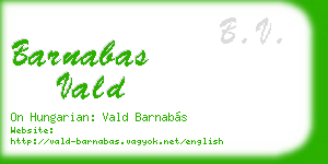 barnabas vald business card